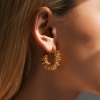 Picture of Spring Winding Earrings Gold Plated Hoop