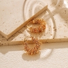 Picture of Spring Winding Earrings Gold Plated Hoop