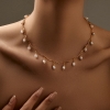 Picture of Women's Elegant Gold Plated Pearl Drop Necklace