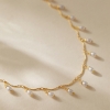 Picture of Women's Elegant Gold Plated Pearl Drop Necklace
