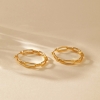 Picture of Stylish 18k Gold Plated Hoops Earrings