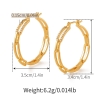 Picture of Stylish 18k Gold Plated Hoops Earrings