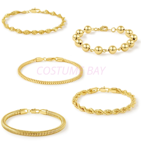 Picture of Radiant Gold Plated Chain Bracelets 