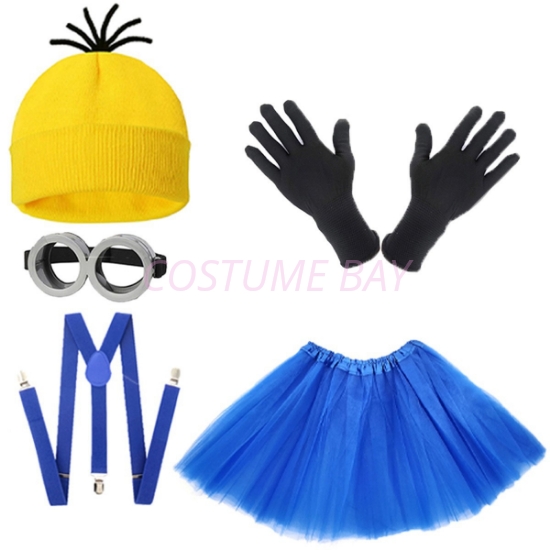 Picture of Minion 5pc Accessory Set Beanie Goggles Gloves Costume