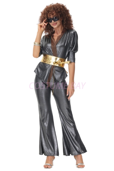Picture of Womens Disco Dazzler 1970s 80s Metallic Retro Funk Costume