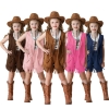 Picture of Girls Cowgirl Fringe Vest & Shorts Costume Set Halloween Book Week