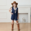 Picture of Girls Cowgirl Fringe Vest & Shorts Costume Set Halloween Book Week