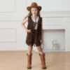 Picture of Girls Cowgirl Fringe Vest & Shorts Costume Set Halloween Book Week