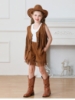 Picture of Girls Cowgirl Fringe Vest & Shorts Costume Set Halloween Book Week