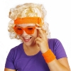 Picture of 1970s 80s Neon Sports Sweatband Set Headband and Wristbands