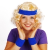 Picture of 1970s 80s Neon Sports Sweatband Set Headband and Wristbands