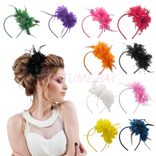 Picture of Women’s Flower & Feather Headband for Weddings Parties