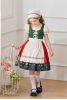 Picture of Girls Bavarian Dirndl Costume - German Oktoberfest Folk Dress with Apron and Headband