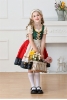 Picture of Girls Bavarian Dirndl Costume - German Oktoberfest Folk Dress with Apron and Headband