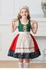Picture of Girls Bavarian Dirndl Costume - German Oktoberfest Folk Dress with Apron and Headband