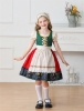 Picture of Girls Bavarian Dirndl Costume - German Oktoberfest Folk Dress with Apron and Headband