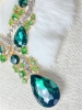 Picture of Elegant Women’s Green Floral Necklace & Earring Set