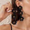 Picture of Women’s Long Flower Dangle Earrings Multiple Colours
