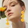 Picture of Women’s Long Flower Dangle Earrings Multiple Colours