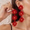 Picture of Women’s Long Flower Dangle Earrings Multiple Colours