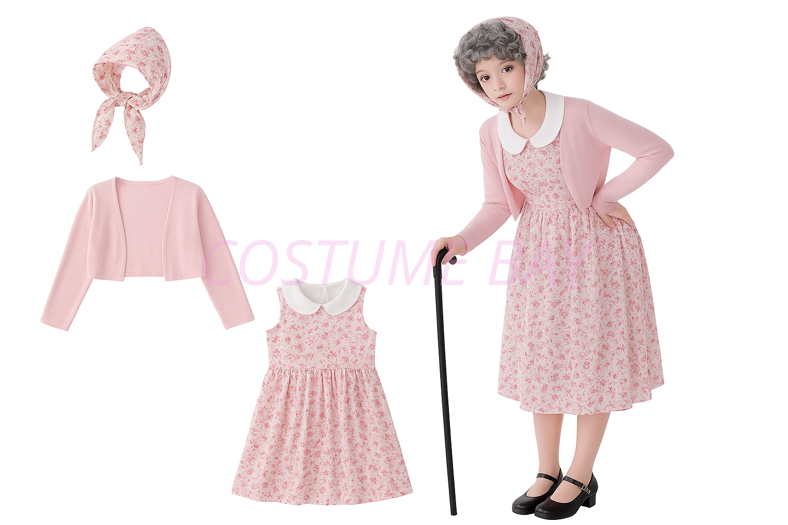 Girls Granny Old Lady Dress-Up Costume for 100 Days of School and Book Week  AU | eBay