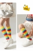 Picture of Kids Rainbow-Striped Knee-High Socks