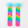 Picture of Kids Rainbow-Striped Knee-High Socks with Ruffled Cuffs
