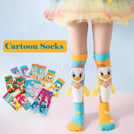 Picture of Kids 3D Cartoon Animal Knee-High Socks