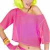 Picture of Women’s Neon Punk Rock Fishnet Mesh 1980s Top