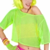 Picture of Women’s Neon Punk Rock Fishnet Mesh 1980s Top