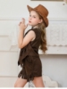 Picture of Girls Cowgirl Fringe Vest & Shorts Costume Set Halloween Book Week