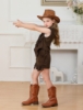 Picture of Girls Cowgirl Fringe Vest & Shorts Costume Set Halloween Book Week