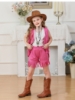 Picture of Girls Cowgirl Fringe Vest & Shorts Costume Set Halloween Book Week