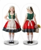 Picture of Girls Bavarian Dirndl Costume - German Oktoberfest Folk Dress with Apron and Headband