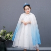 Picture of Girls Princess Mesh Cape Fairytale Costume - Blue/White