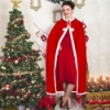 Picture of Adults Children Christmas Santa Red Cape Costume