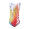 Picture of Girls Leotard Bodysuit Multi Colour Flame Rhinestone