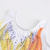 Picture of Girls Leotard Bodysuit Multi Colour Flame Rhinestone