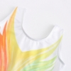 Picture of Girls Leotard Bodysuit Multi Colour Flame Rhinestone