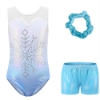 Picture of Girls Leotard Bodysuit Set Snowflake Blue