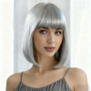 Picture of Synthetic Bob Wig With Bangs Multiple Colors