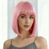 Picture of Synthetic Bob Wig With Bangs Multiple Colors