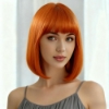 Picture of Synthetic Bob Wig With Bangs Multiple Colors
