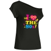 Picture of Womens "I Love the 1980s" Retro Graphic Off Shoulder T-Shirt