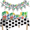 Picture of Multi Colour Soccer Football Party Tableware Decorations Set