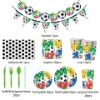 Picture of Multi Colour Soccer Football Party Tableware Decorations Set