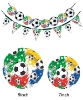 Picture of Multi Colour Soccer Football Party Tableware Decorations Set