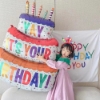 Picture of Three Layer Colorful Birthday Cake Balloon 
