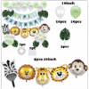 Picture of Jungle Animal Balloons Set - Happy Birthday Kit