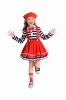 Picture of Girls Clown Dress Mime Costume Set